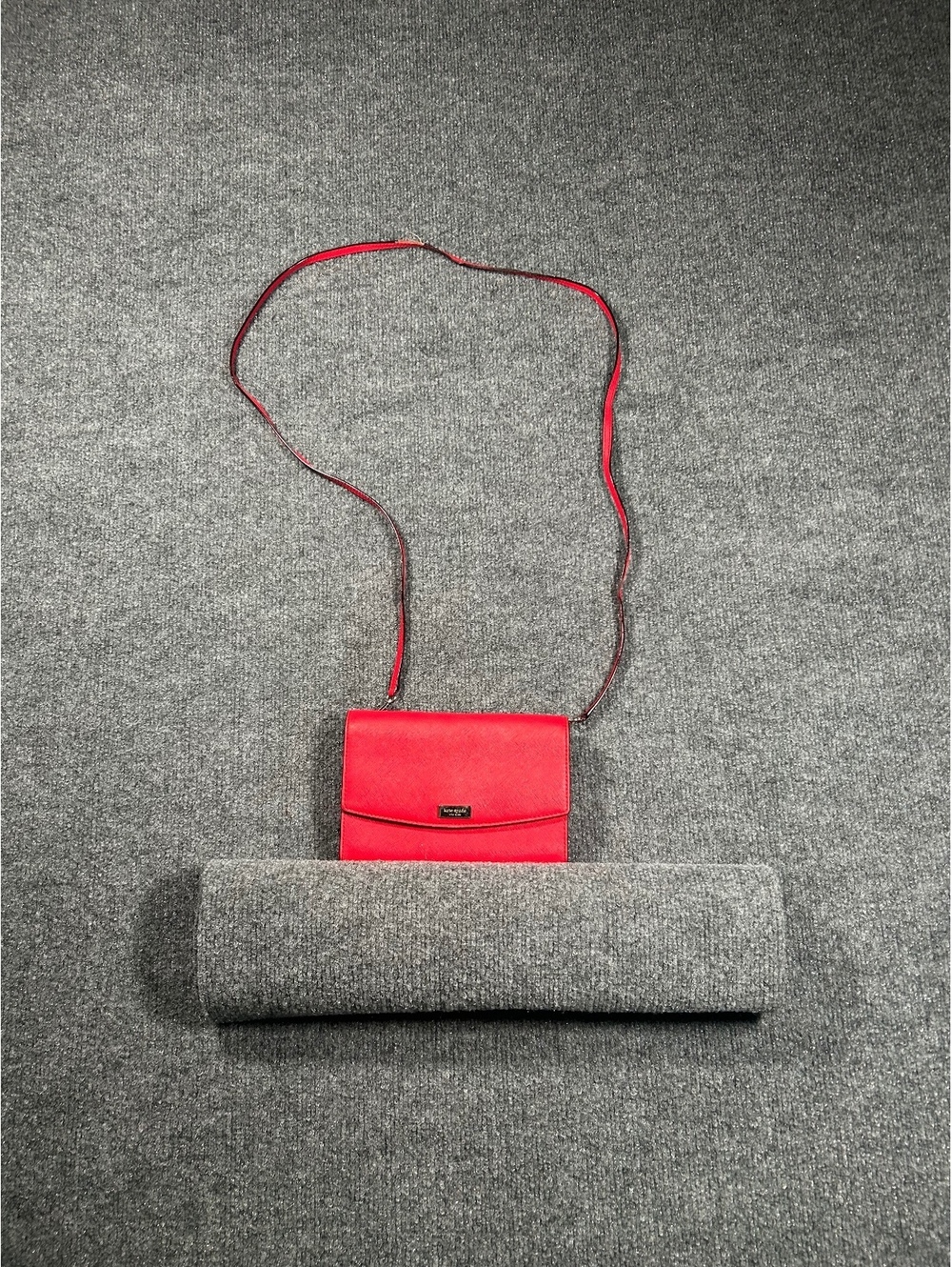 Kate Spade Red Leather Crossbody Wallet Bag